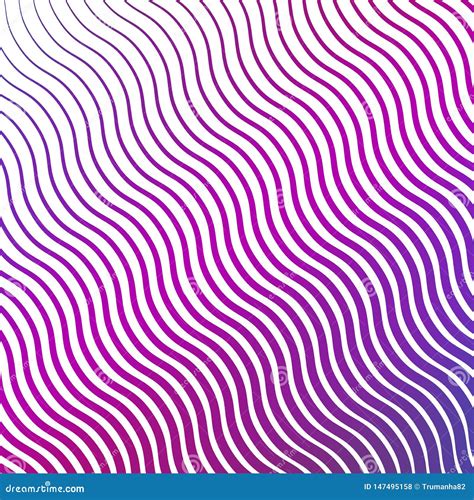 Purple Diagonal Wavy Lines Texture In White Background Stock Vector