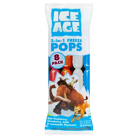 Ice Age 2 In 1 Freeze Pops Blue Raspberry Strawberry Cola And Lemonade