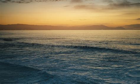 Waves Of Blue Quiet Ocean Coast Landscape Background Sea Scape And