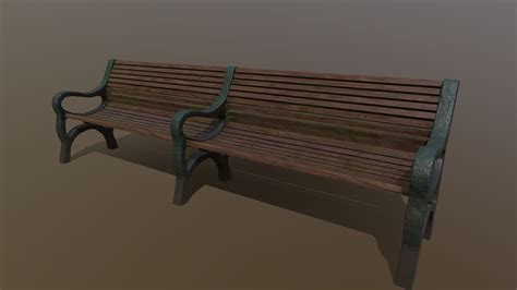 park bench download free 3d model by rbg illustrations [2ee2bc8] sketchfab
