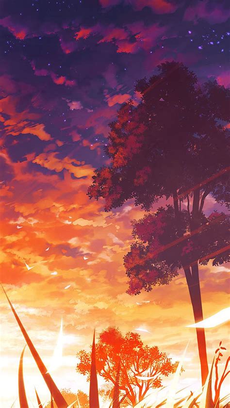 Free Download Anime Sunset Scenery Iphone 6 6 Plus And Iphone 54