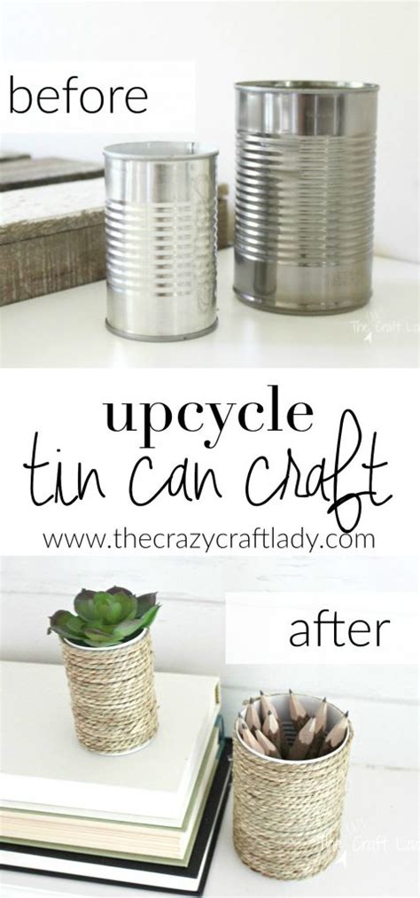 Tin Can Craft With Rope The Crazy Craft Lady