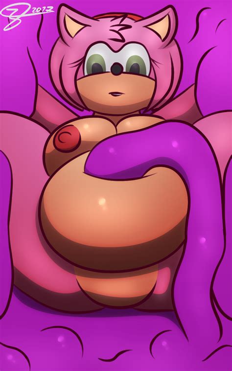 Rule 34 Amy Rose Anthro Belly Big Belly Breasts Captured Female Goo