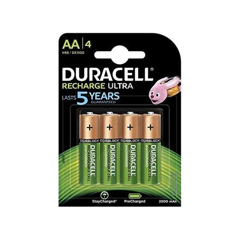 Duracell Stay Charged Nimh Aa 2500 Mah 4pk Rechargeable Battery Small