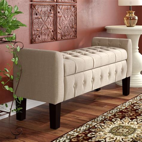 Points of interest ● clients rating: Borba Upholstered Storage Bench | Upholstered storage ...