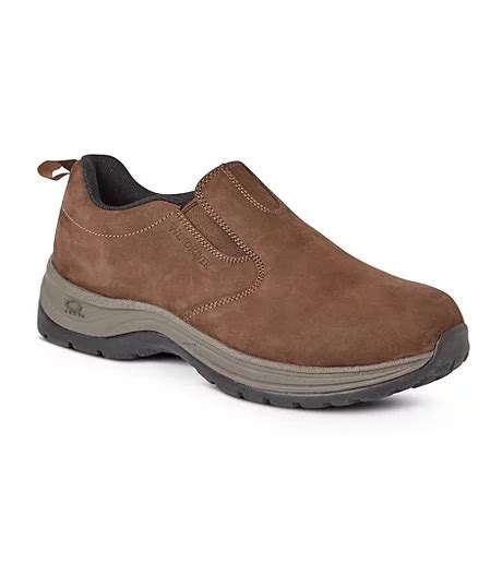Mens Roamer Slip On Quad Comfort Wide Fit Hiking Shoes Brown L