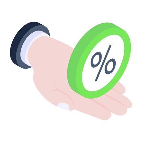 Download Isometric Icon Of Interest Rate 7983216 Vector Art At Vecteezy