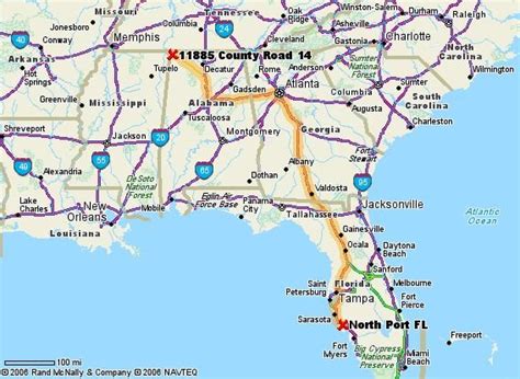 Road Map Of Florida Georgia Alabama United States Map