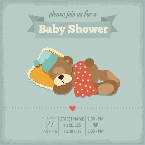 Choose from 415+ editable designs. Vintage baby shower Invitation cards vector 06 - Vector Card free download