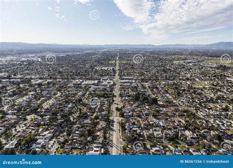 San Fernando Valley Los Angeles Sprawl Aerial Stock Photo Image Of