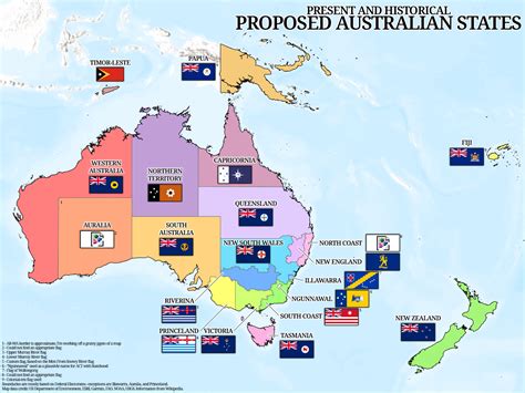 Map Of Proposed Australian States 1900ish Present Raustralia