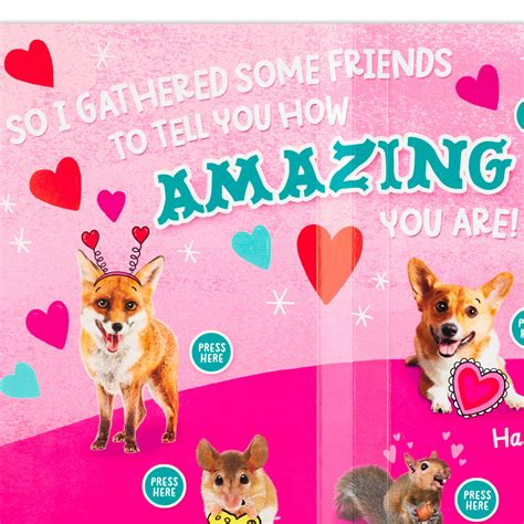 Talking Animals Funny Valentines Day Card With Sound Greeting Cards