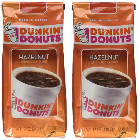 Dunkin Donuts Hazelnut Ground Coffee 12 Ounce Pack Of 2