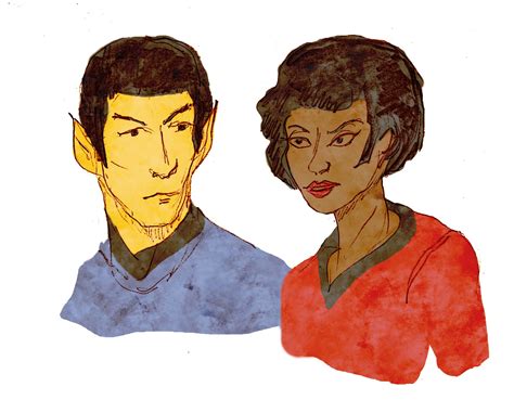 Sketch Of Spock And Uhura From Star Trek The Animated Series Spock