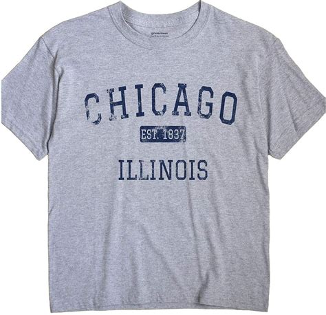 Greatcitees Chicago Illinois T Shirt Est Clothing