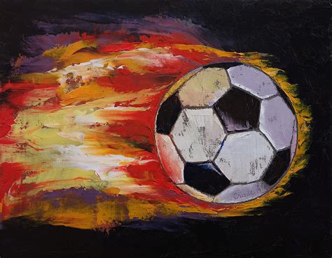 Soccer Painting By Michael Creese Pixels