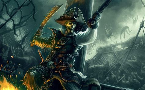Dark Pirate Skeleton Fantasy Gun Dark Pirate Hd Wallpaper Peakpx