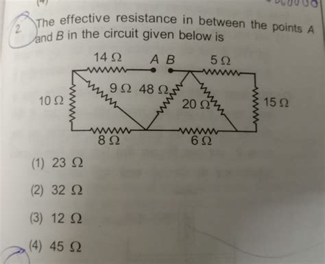 Calculate The Effective Resistance Between A And B