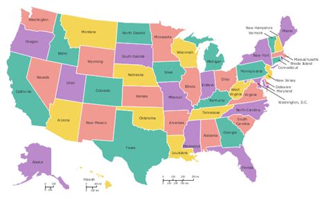 United States Map With Capitals And State Names Clipart Best