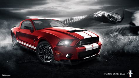 Red Ford Mustang Shelby Wallpaper マスタング 車