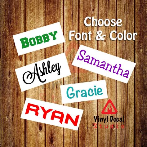 Name Sticker Personalized Name Decal Custom Decal Vinyl