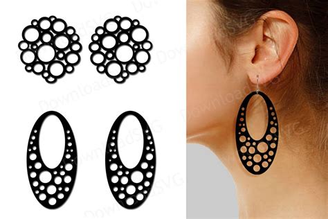 Svg And Png Cutting Files Earrings Template Clipart Vecto The Best