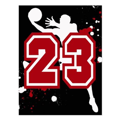 23 (number), the natural number following 22 and preceding 24. BASKETBALL PLAYER NUMBER 23 POSTCARD | Zazzle