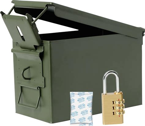 Metal Ammo Can Locking Box Cal Steel Lockable Ammunition Boxes With Welded Locking