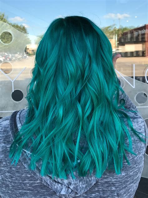 Bright Blue Hair Blue Green Hair Dyed Hair Blue Green Hair Colors