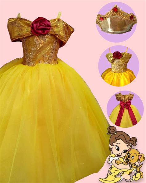 Princess Belle Dress Beauty And The Beast Dress Belle Inspired