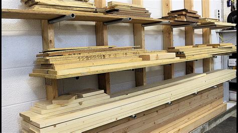 Wall Lumber Storage Rack Youtube