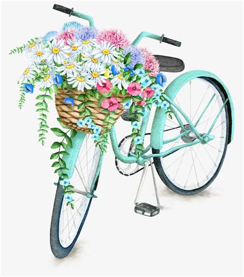 Bicycle With Basket Png Picture Exquisite Aesthetic Bicycle Basket
