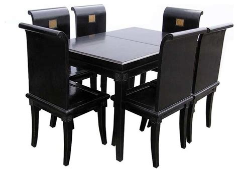 Buy lacquer dining room chairs and get the best deals at the lowest prices on ebay! Chinese Handmade Black Lacquer Dinning Table Set / 8 ...