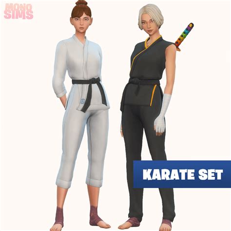 The Sims Resource Basic Karate Uniform Girls