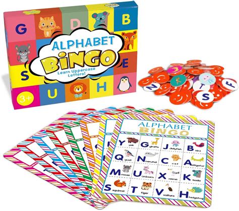Buy Deeplay Alphabet Bingo Game Card Educational Abc Letters Animals
