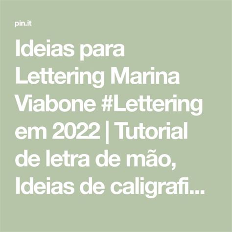 The Text Reads Ideas Para Lettering Marina Vabonee Lettering