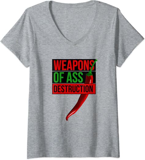 Womens Funny Spicy Peppers Weapons Of Ass Destruction V