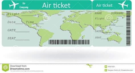 Du könntest aus papier einen flieger basteln und das da rein stecken… also zur frage Variant Of Air Ticket Stock Vector - Image: 43327523