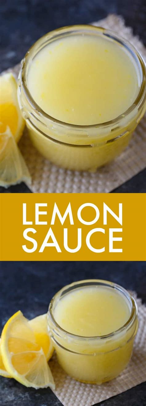 Combine sugar and cornstarch in saucepan. Lemon Sauce - Simply Stacie