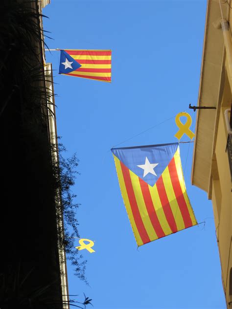 Two Catalan Flags Ebb Then Flood