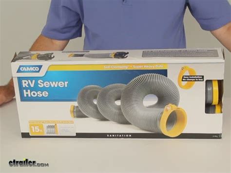 Camco Hts Super Heavy Duty Rv Sewer Hose W Built In Clamps Gray Long Camco Rv Sewer