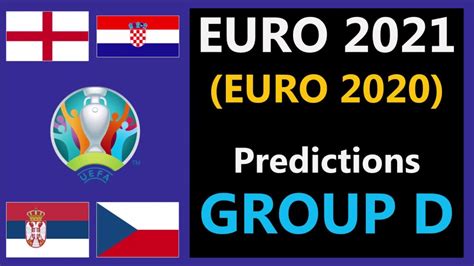 In this video we will get to know all these teams and groupsall. UEFA Euro 2021 (Euro 2020) Predictions - Group D: England ...