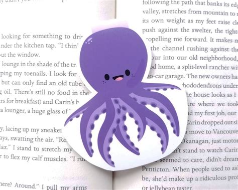 octopus magnetic bookmark kawaii octopus planner clip cute etsy