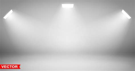 Premium Vector Empty Gray Studio Background With Spotlights