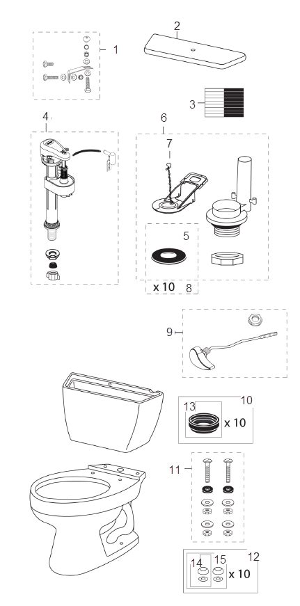 Toto CST744SDB Drake 1.6 Gpf Toilet, Elongated, G-MAX ...