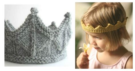 Knitted Crown Free Knitting Pattern  Knit crown, Baby hats knitting