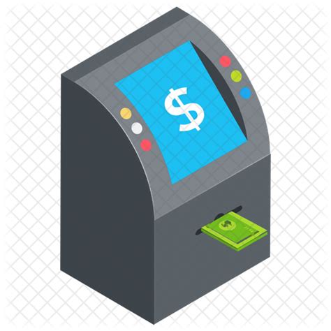 Atm Machine Icon Download In Isometric Style