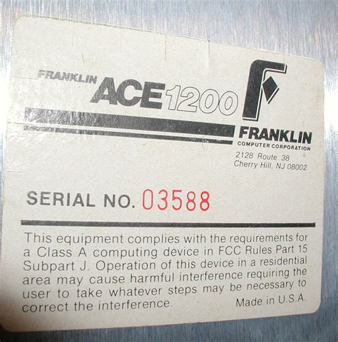 Vintage Computer Photos Subject Franklin Ace 1200 Vintagecomputer