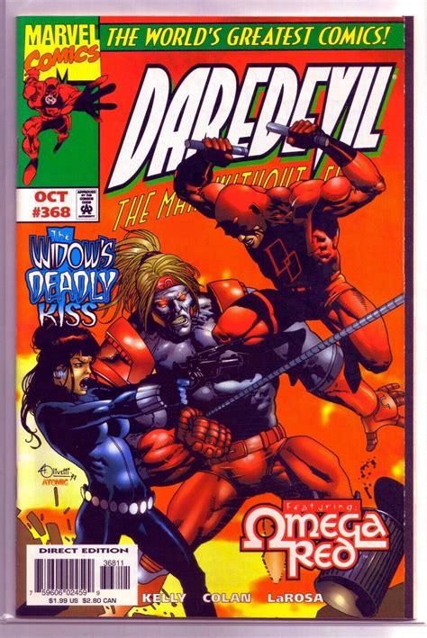 Daredevil 368 Omega Red Widows Deadly Kiss Marvel Comic Book ~ Vfnm Ebay