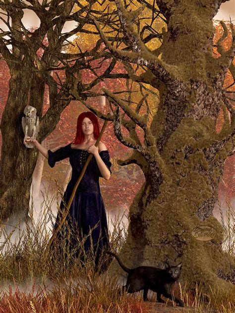 Witch Of The Autumn Forest Digital Art By Daniel Eskridge